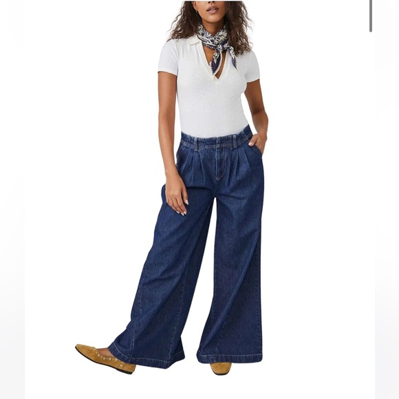 NWOT We The Free Equinox Denim Trouser - Picture 4 of 12